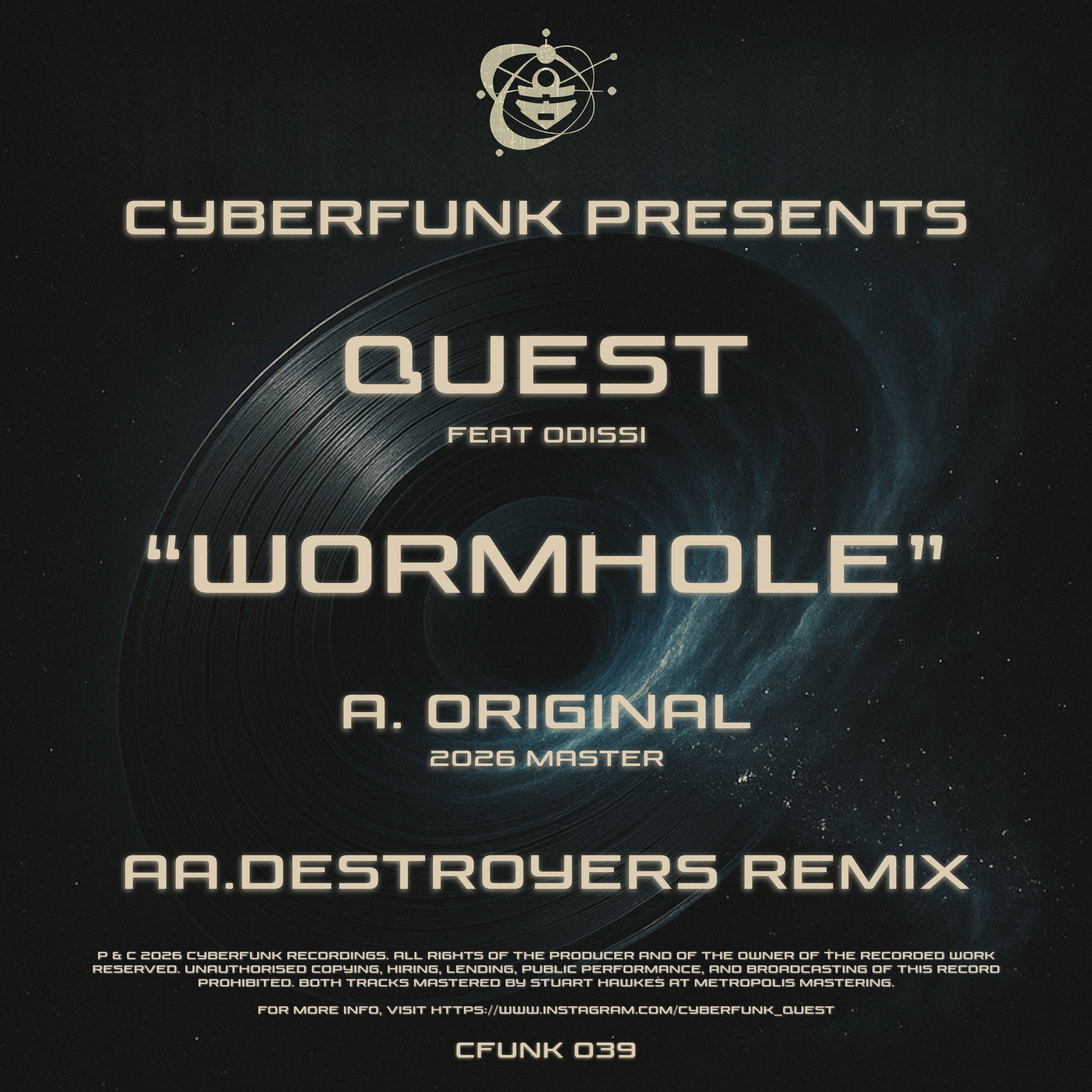 DJ Quest feat Odissi - Wormhole 2026 Feat Destroyers Remix - CFUNK 039